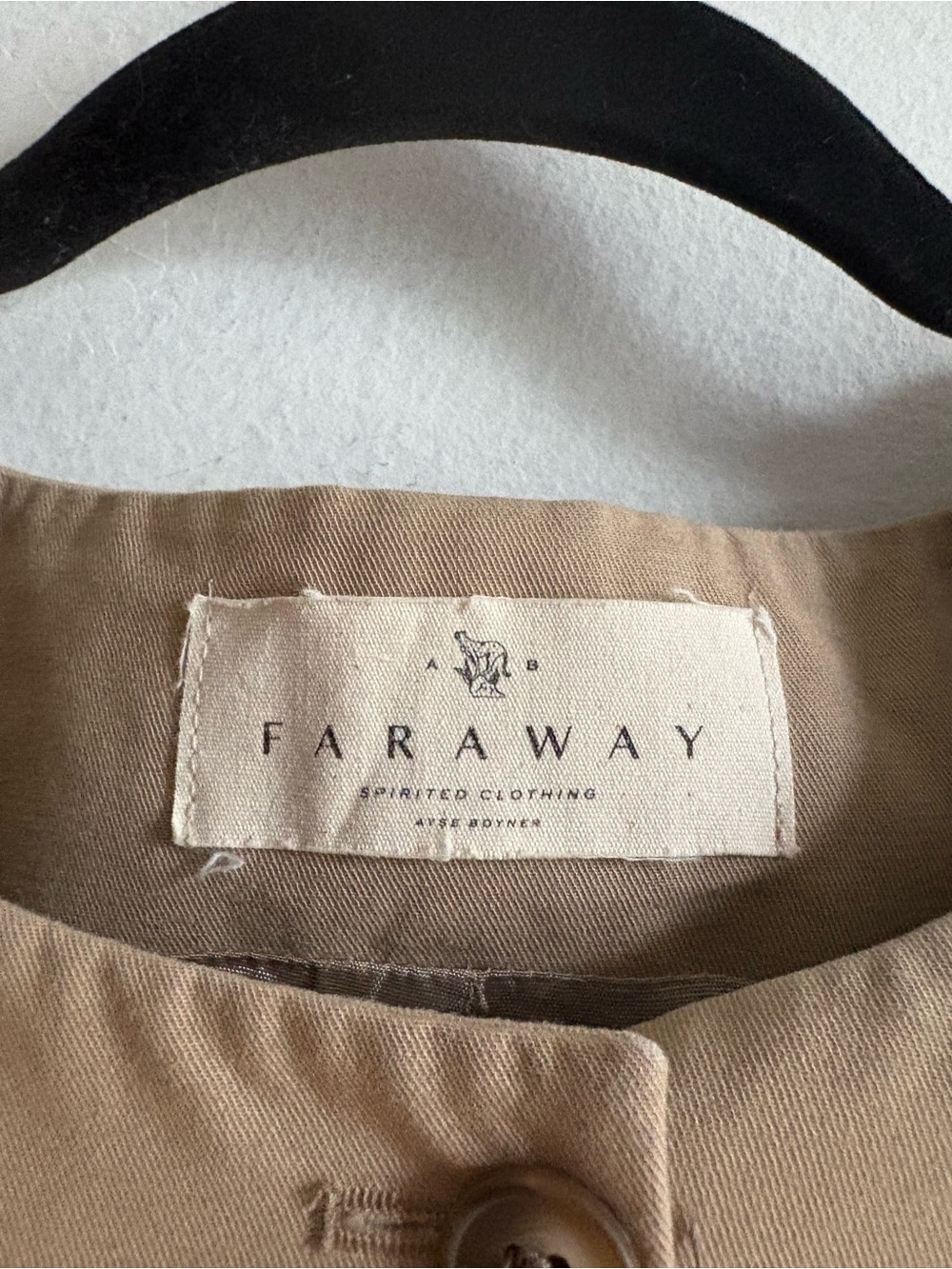 Faraway Sz S (42) Tan Cotton Structured Tailored Vest - Picture 6 of 9
